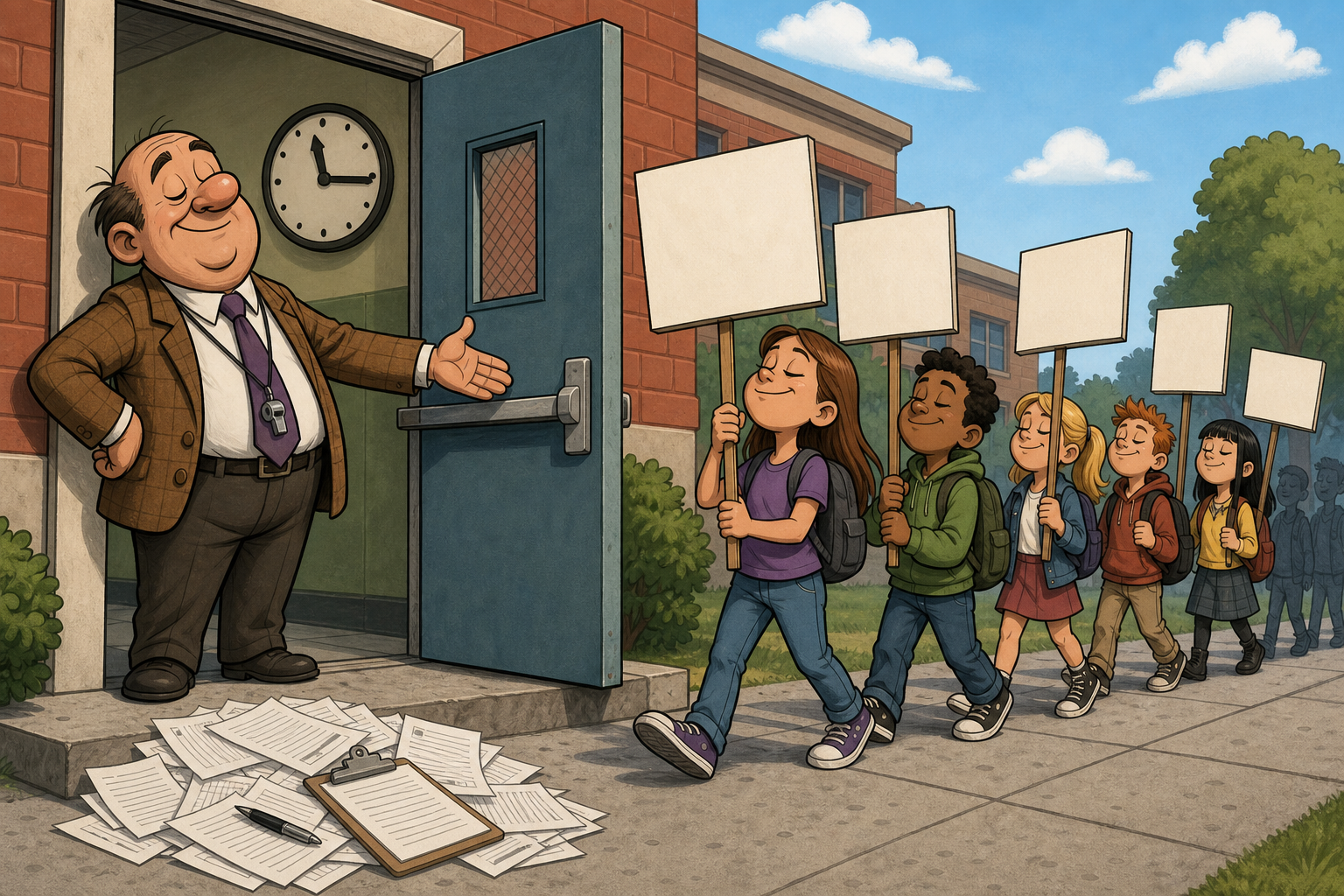 A Flagstaff Principal Emailed a Student "We Have a Plan" for Her ICE Walkout — Then the District Never Told Her Parents She Left Campus.