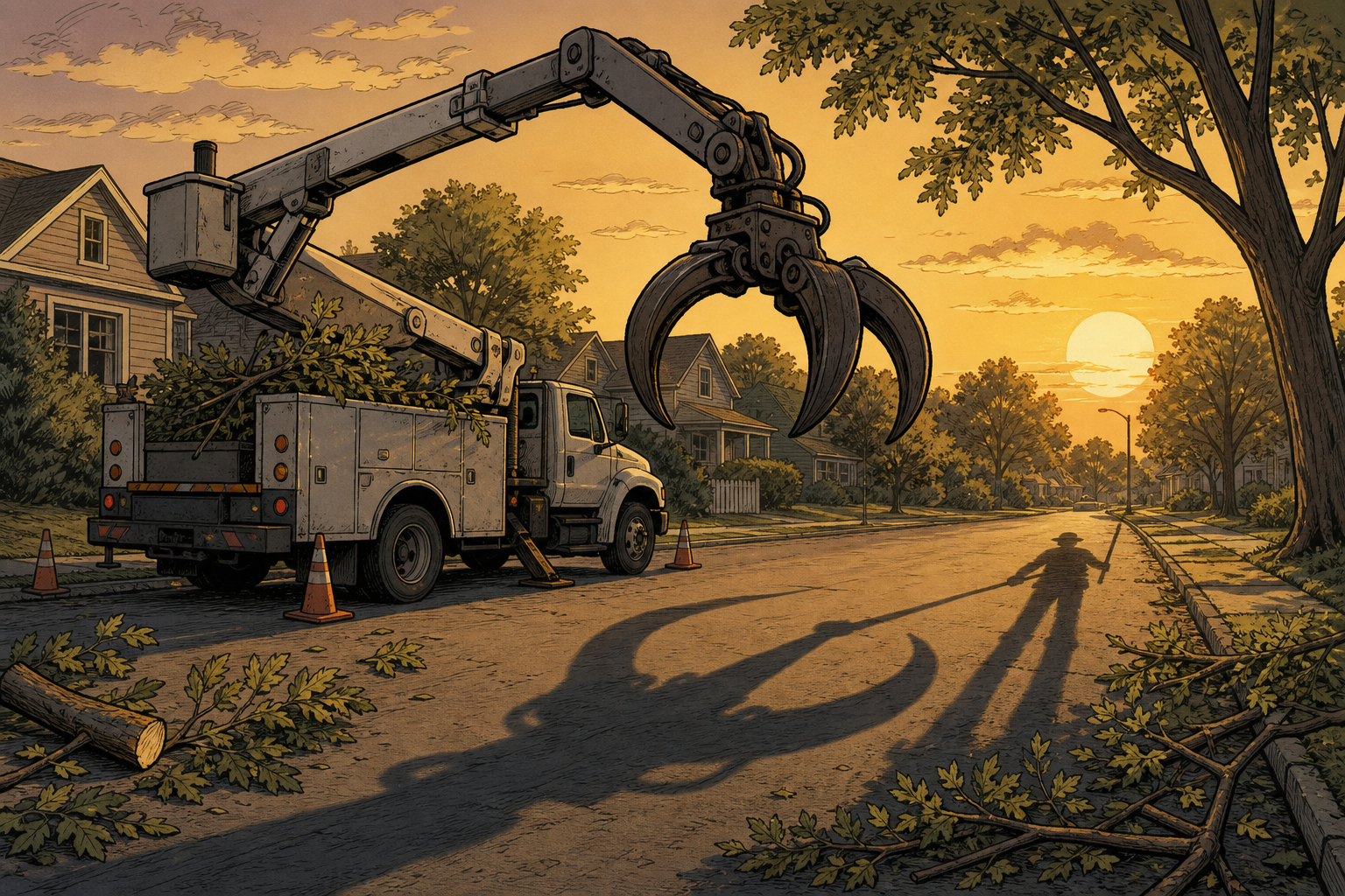 He Turned a Hydraulic Claw's Shadow Into a Joke on a Sunlit Street. The Real Claw Crushed His Coworker's Skull Seconds Later.