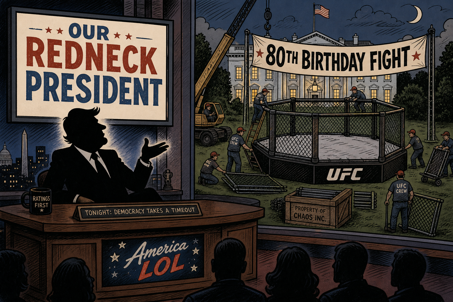 Bill Maher Calls Trump 'Our Redneck President' Over a UFC Card on the White House Lawn