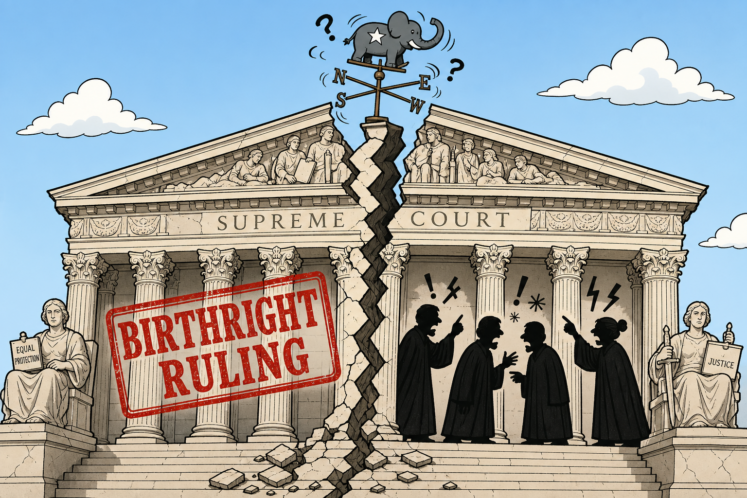 The Court Struck Down Birthright Citizenship's End 6-3 — But Only 5 Justices Agreed Why, and Vance Calls It 'Hanging by a Thread'