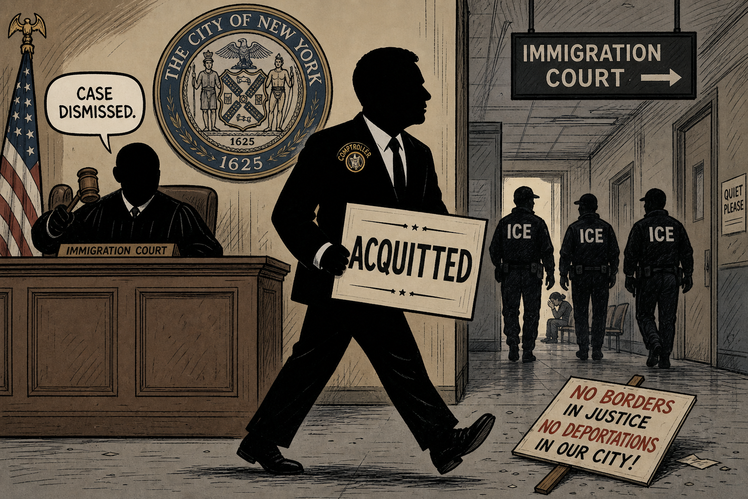 A Judge Clears Brad Lander Over the ICE-Court Protest. The Charge Was Blocking an Elevator.