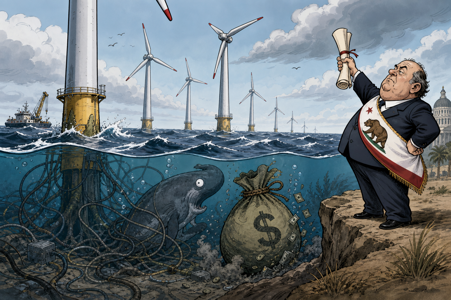California Sues to Force Back the Offshore Wind a Developer Was Paid to Abandon