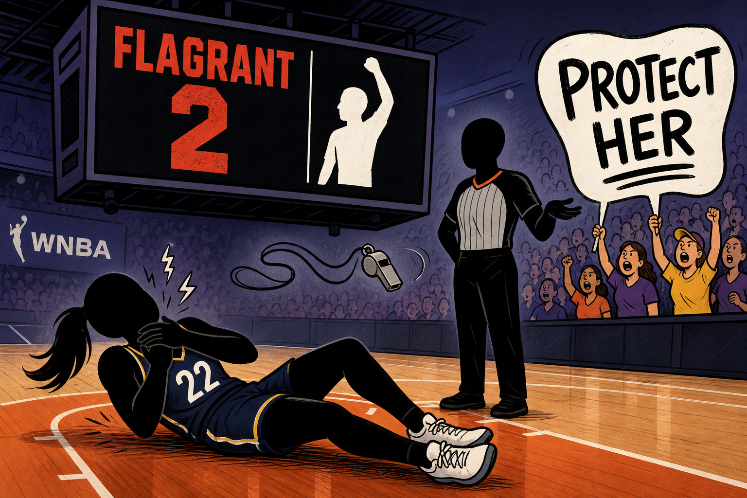 Nine Flagrant Fouls in 72 Games. A Fist to the Throat. The WNBA Still Can't Agree on Why.