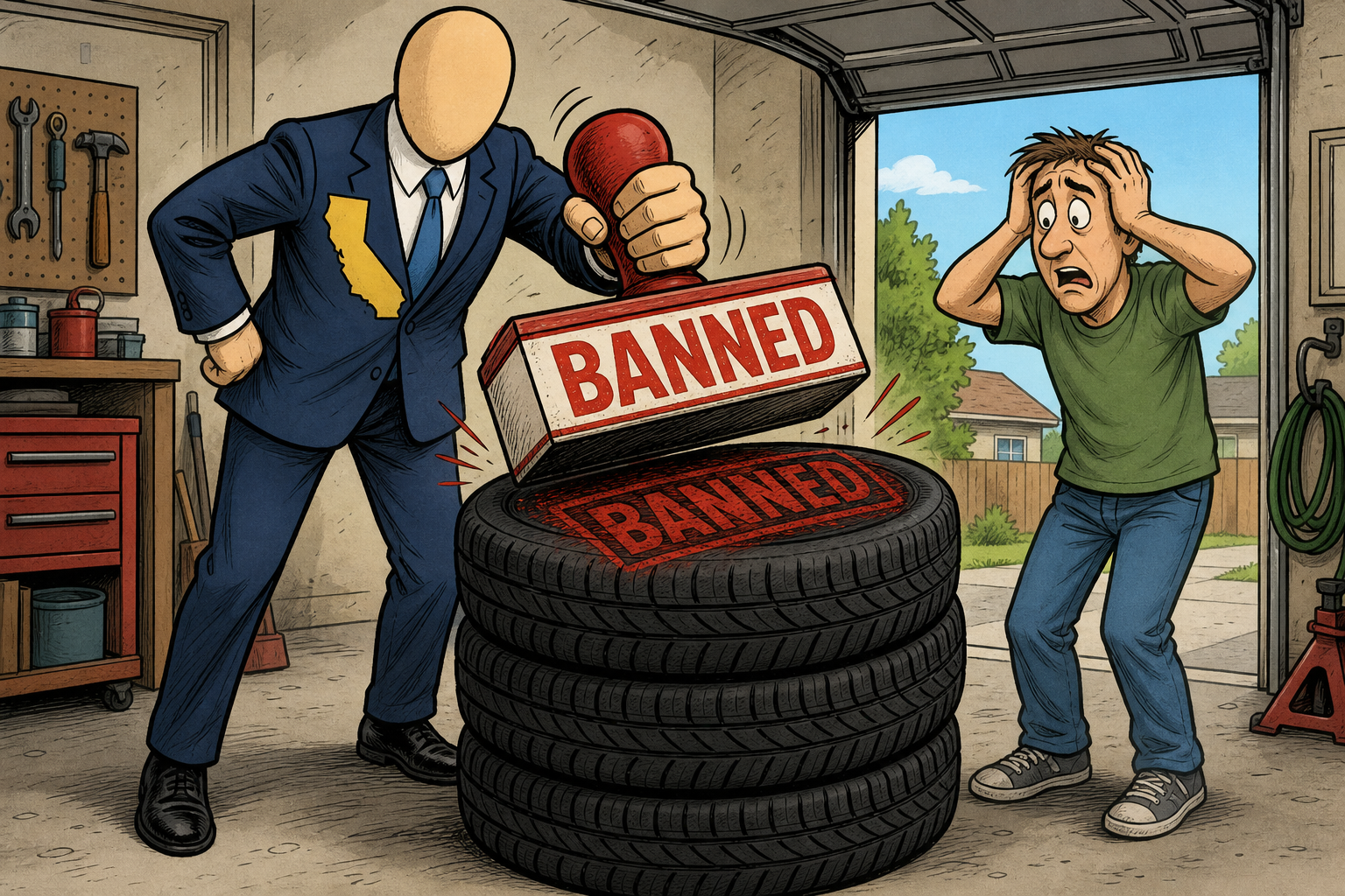California Regulators Didn't Ban Tires. They Priced 70 Percent of Them Off the Shelf.