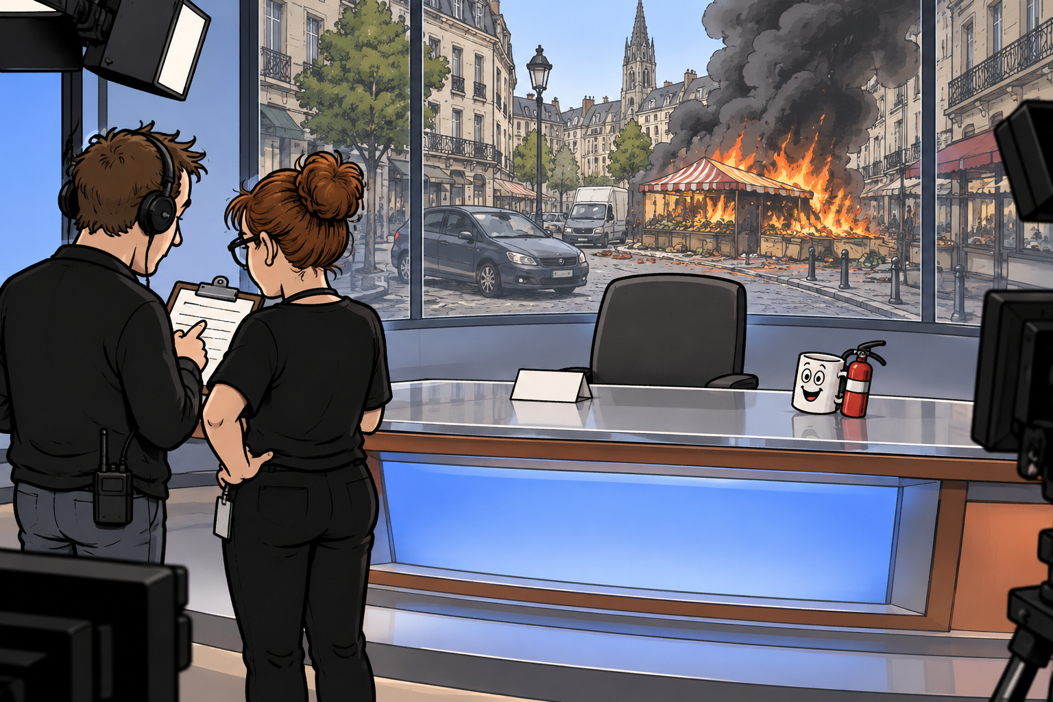 CBS Called Burning French Cities 'Scuffles.' Then It Deleted the Post.