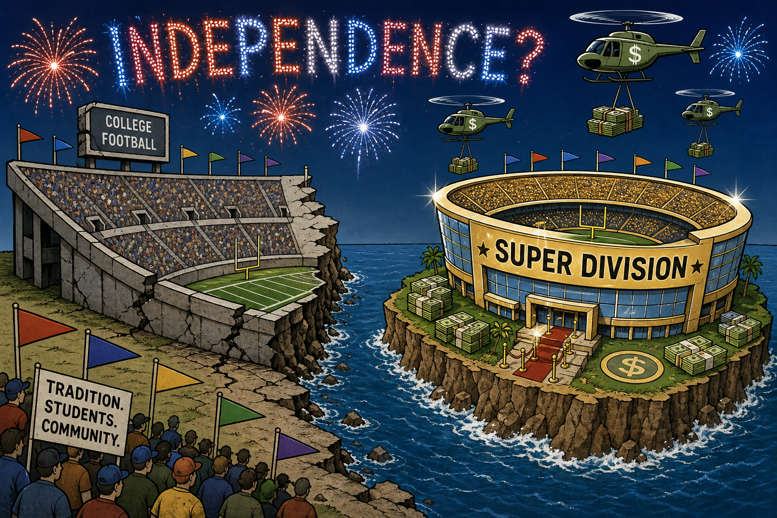 College Football's Declaration of Independence Has a Price Tag. 41 Cut Programs Already Paid It.