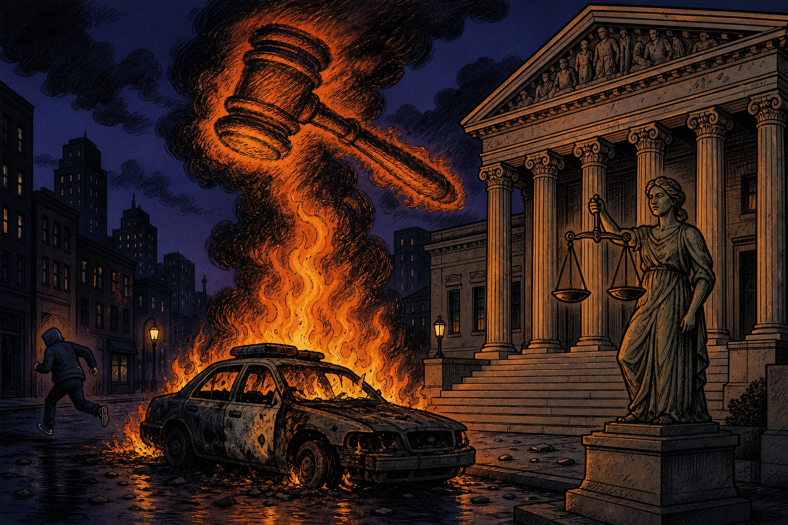 An Illegal Immigrant Poured Lighter Fluid on a Burning Police Cruiser While Officers Were Trapped Beneath It. He Just Found Out What That Costs.