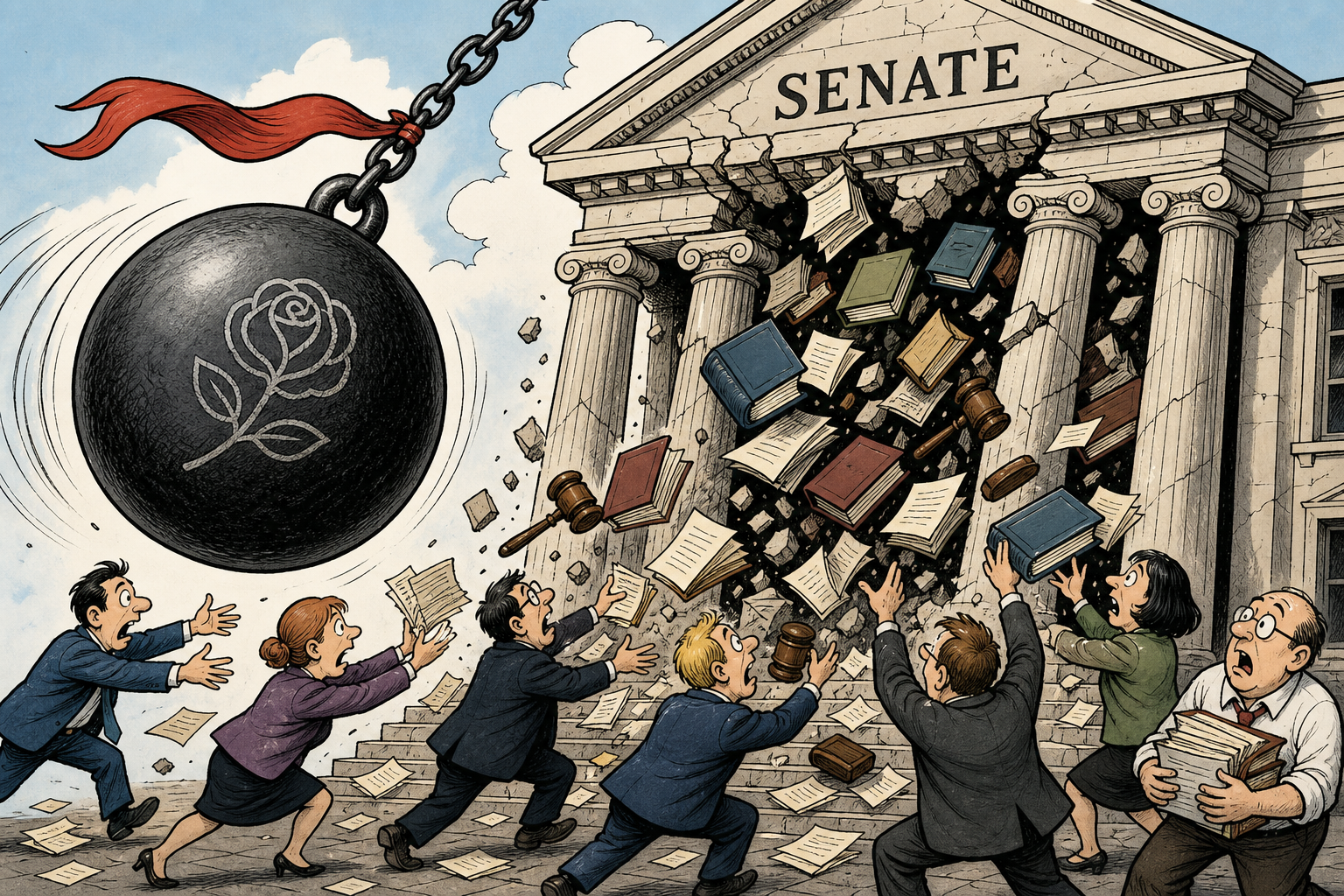 Abolish the Senate, ICE, and Prisons. DSA's Co-Chair Said 'True.'