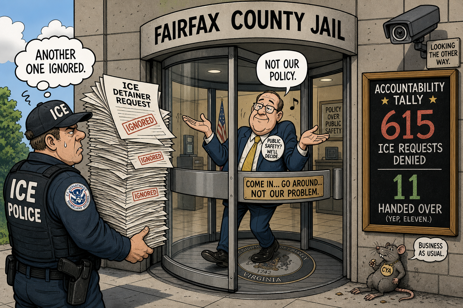 Fairfax County Got 615 ICE Requests. It Said Yes to 11.