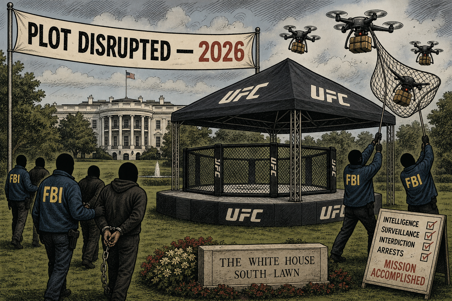 The FBI Says It Stopped an Explosive-Drone Plot Against the White House UFC Event
