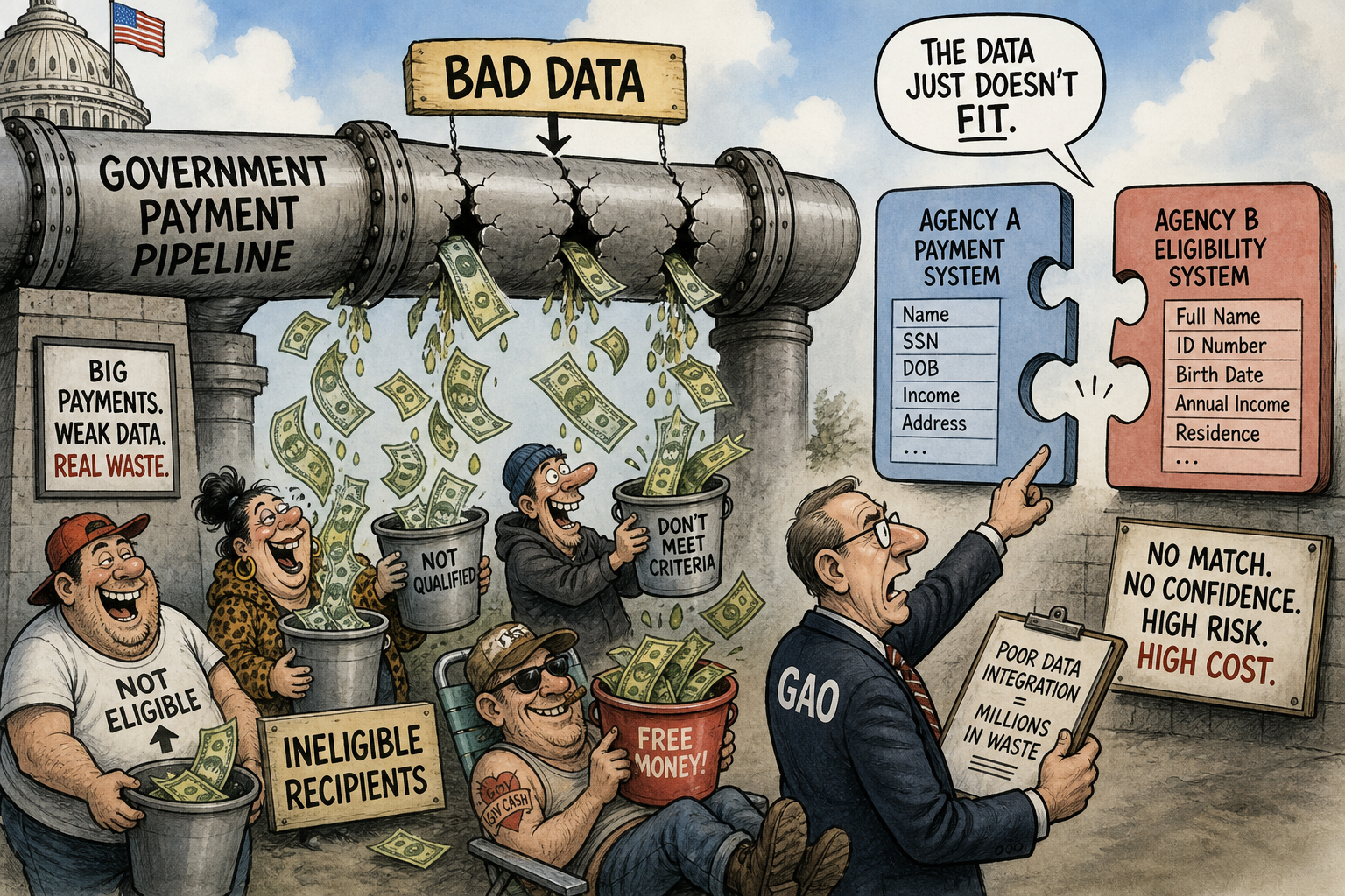 GAO: Broken Federal Data Plumbing Is Driving an Estimated $186 Billion a Year in Improper Payments
