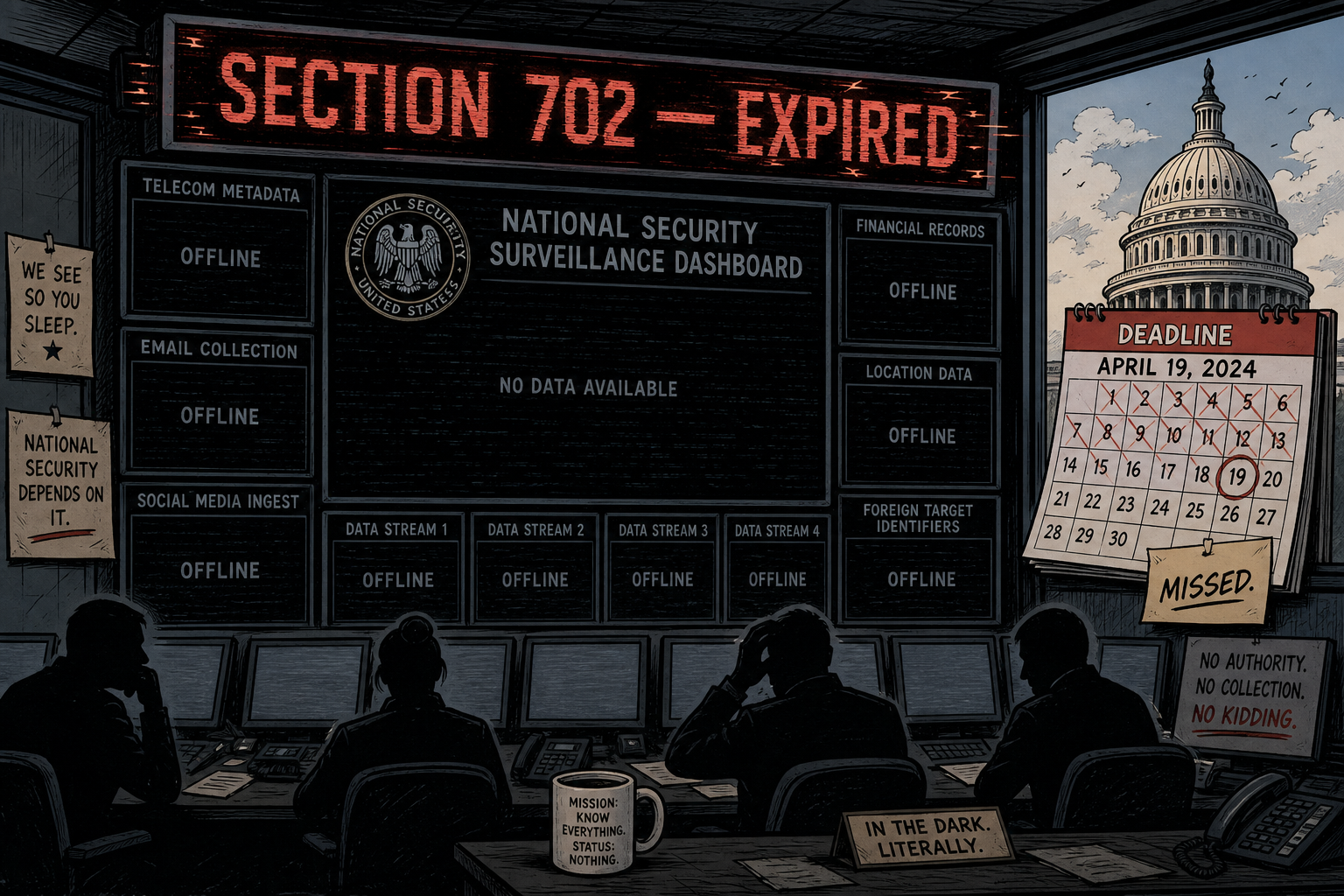 Congress Let the Nation's Most Powerful Spy Tool Go Dark for the First Time in 18 Years