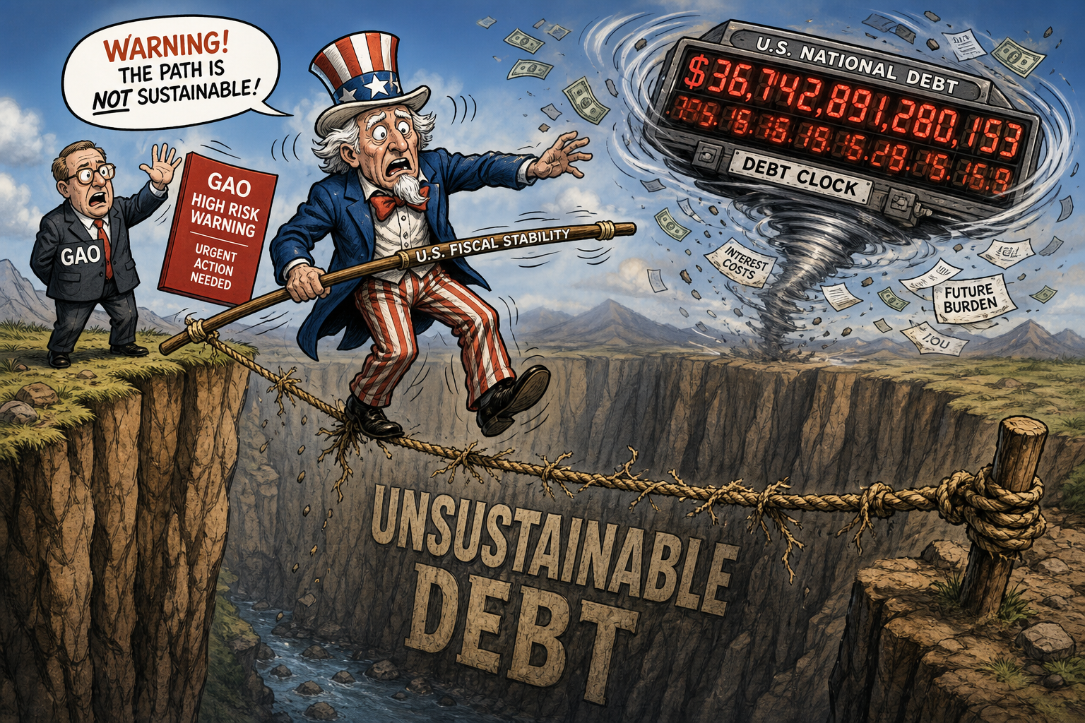 GAO Warns the U.S. Is on an 'Unsustainable Fiscal Path' — the Numbers Behind the Warning