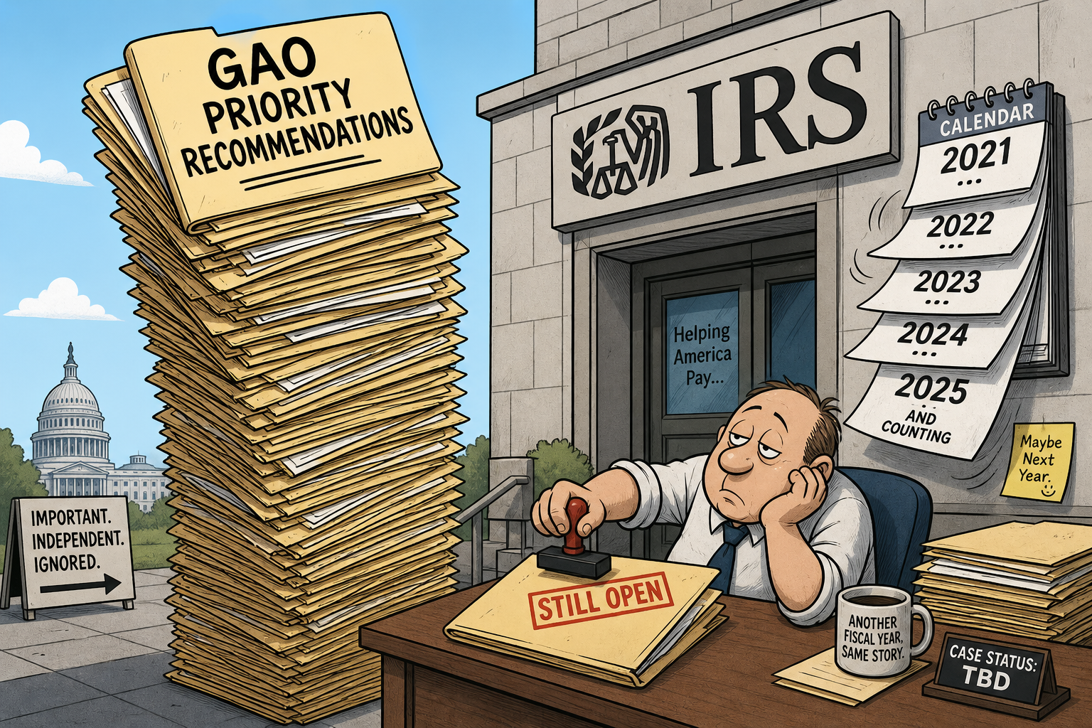 GAO: The IRS Still Has 26 Unimplemented Priority Fixes — and Has Burned Through 7 Commissioners Since Early 2025