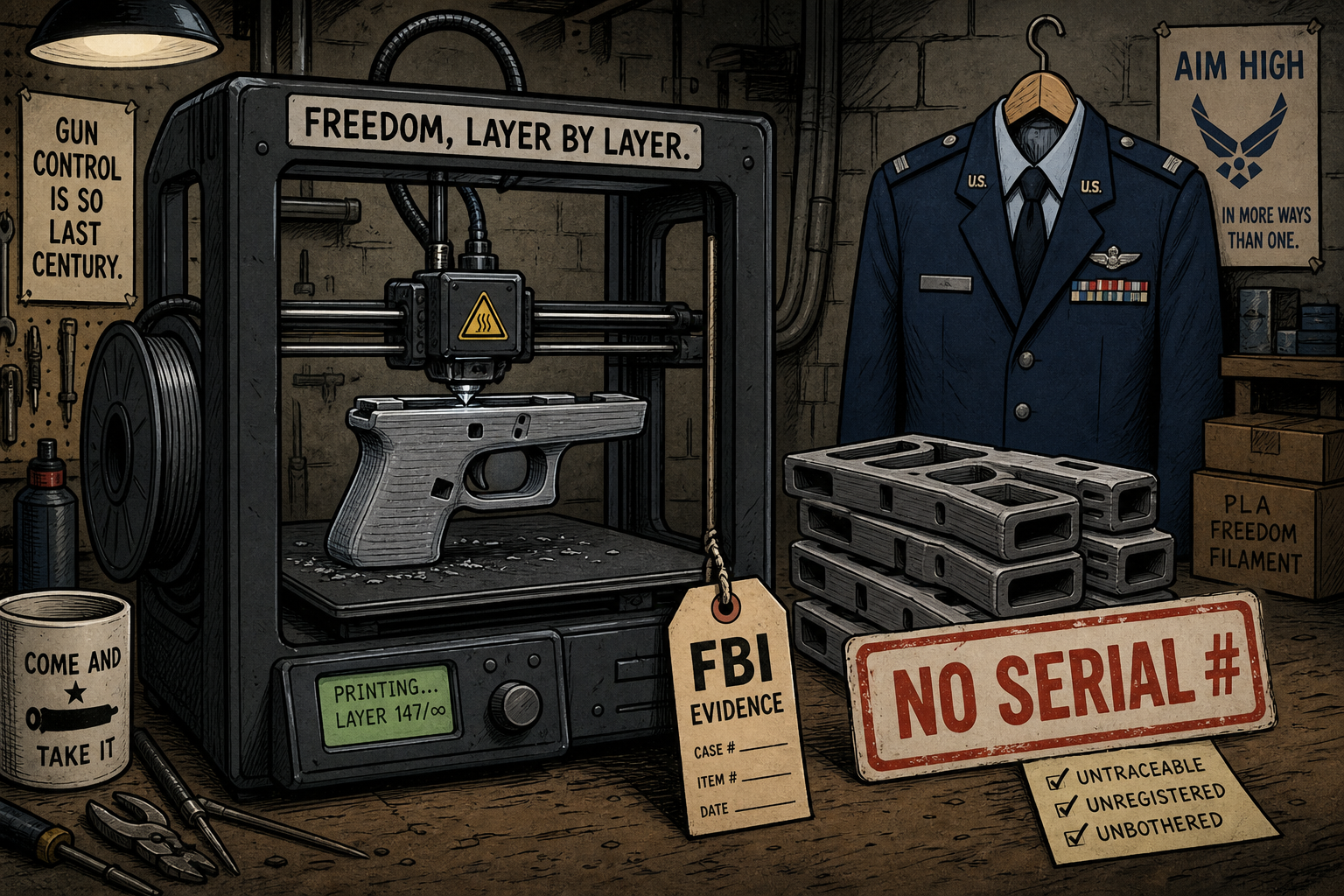 He Trained as a U.S. Air Force Officer. Then Built a Ghost Gun Factory in His Bedroom.