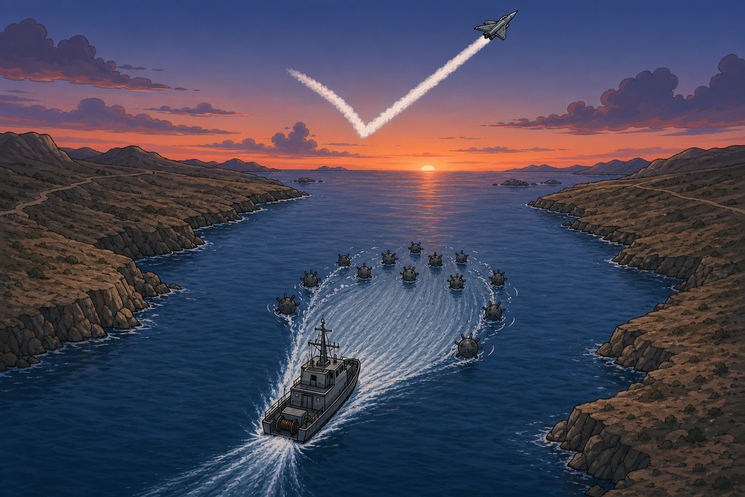 Trump Says the Navy Has Mine-Swept the Strait of Hormuz. Iran Says It's Not Reopening.
