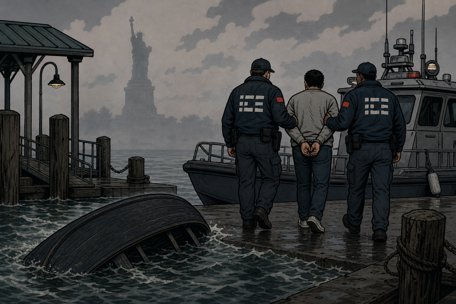 ICE Newark Arrests Salvadoran National Charged in Fatal Liberty Island Boat Capsizing