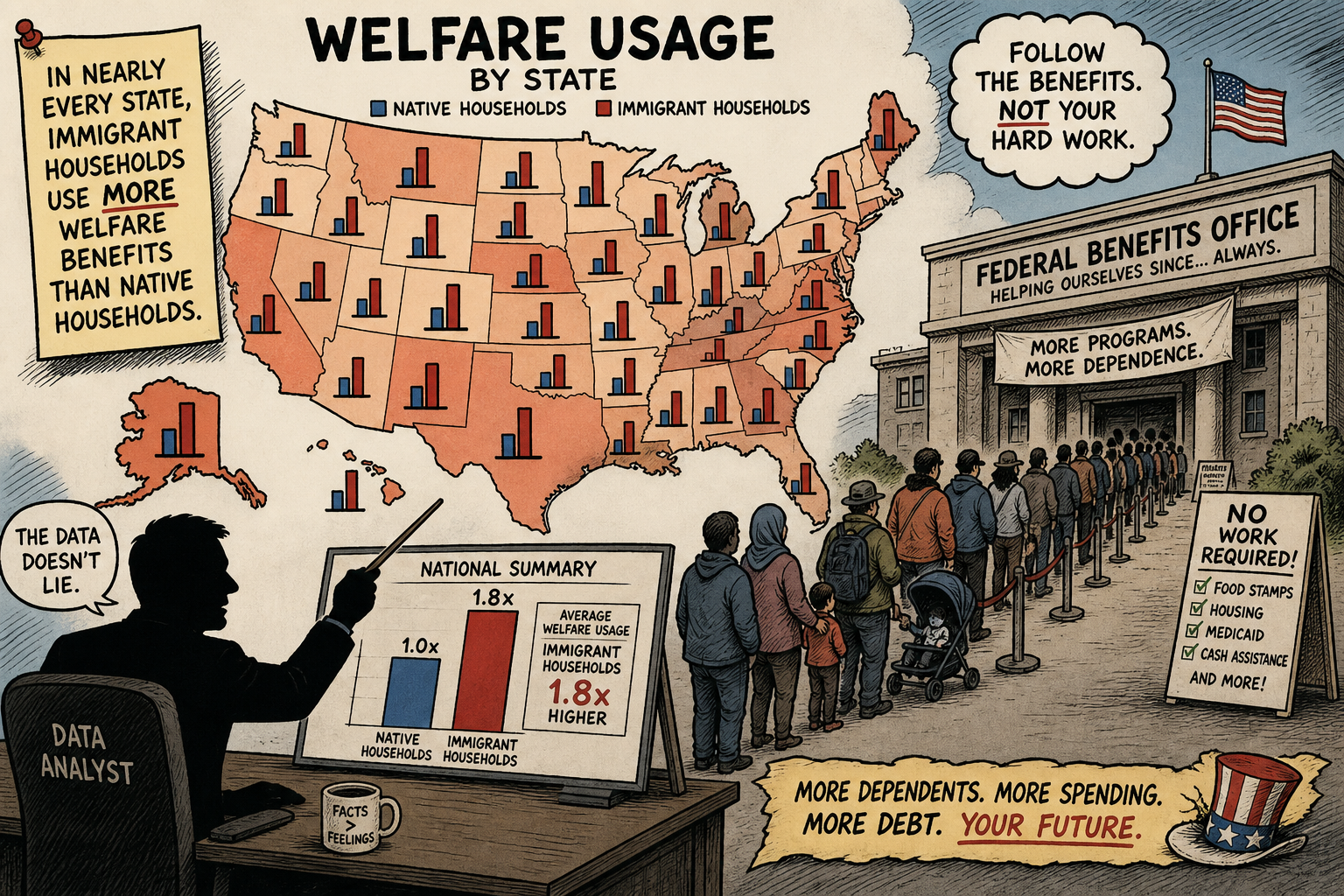 In Nearly Every State, Immigrant Households Use Welfare at Substantially Higher Rates