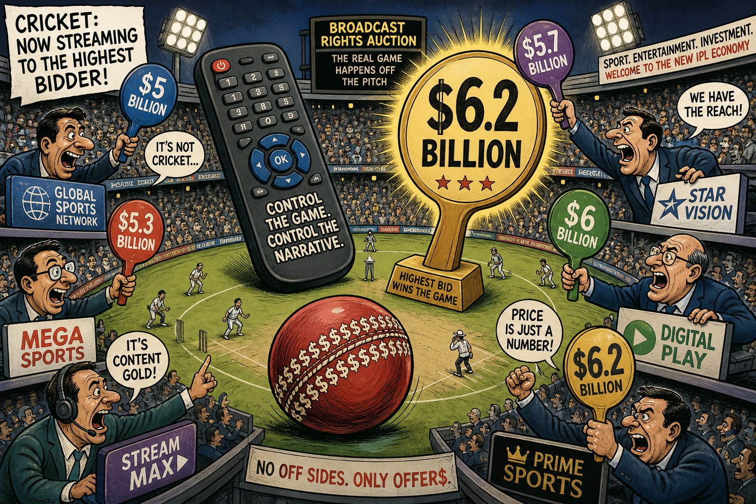 A Cricket League Sold Its TV Rights for $6.2 Billion. Only the NFL Earns More Per Game.