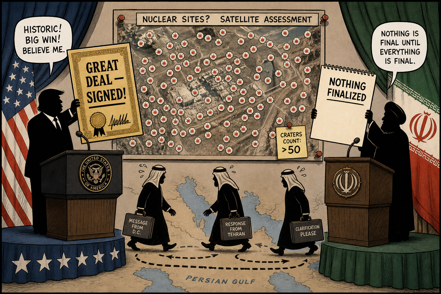 Trump Says the Iran War Is Settled. Tehran Says Nothing Is Signed.