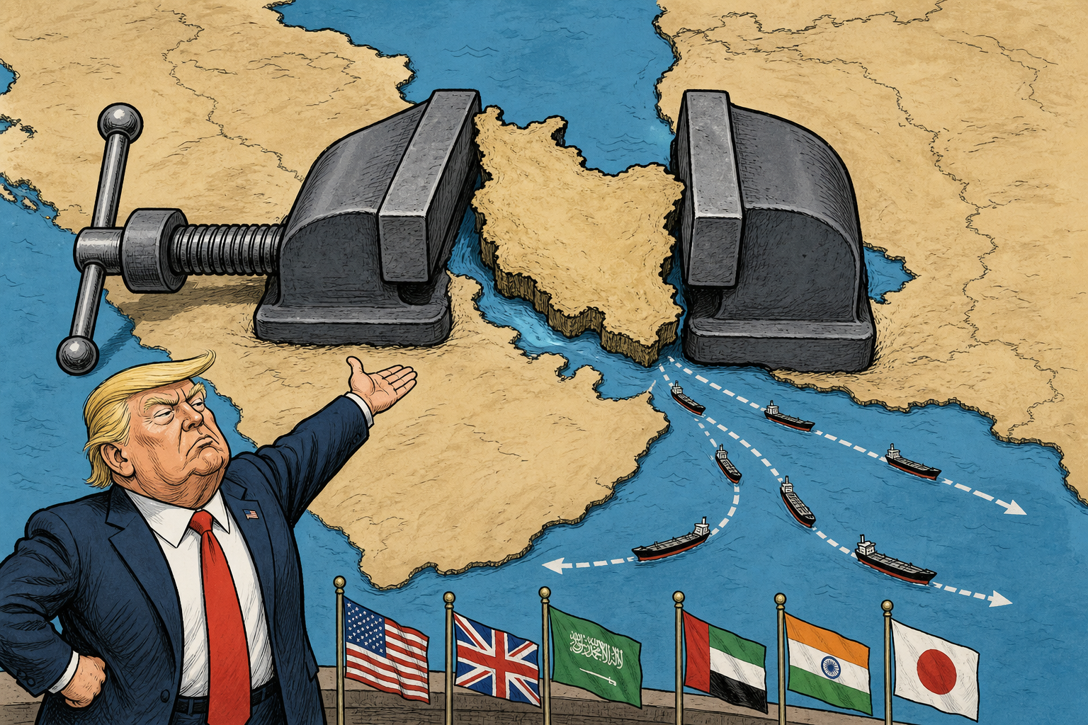 Trump Declares an "Economic D-Day" on Iran. His Hormuz Blockade, Meanwhile, Just Restarted From Zero.