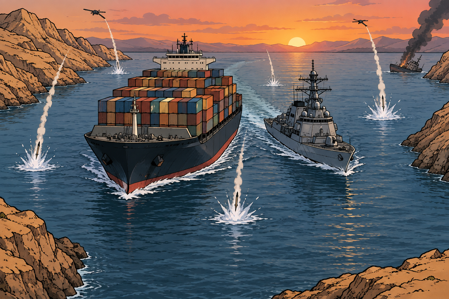 CENTCOM Says 97% of Ships Cross Hormuz Unhit. Two Sank in the Past Month.
