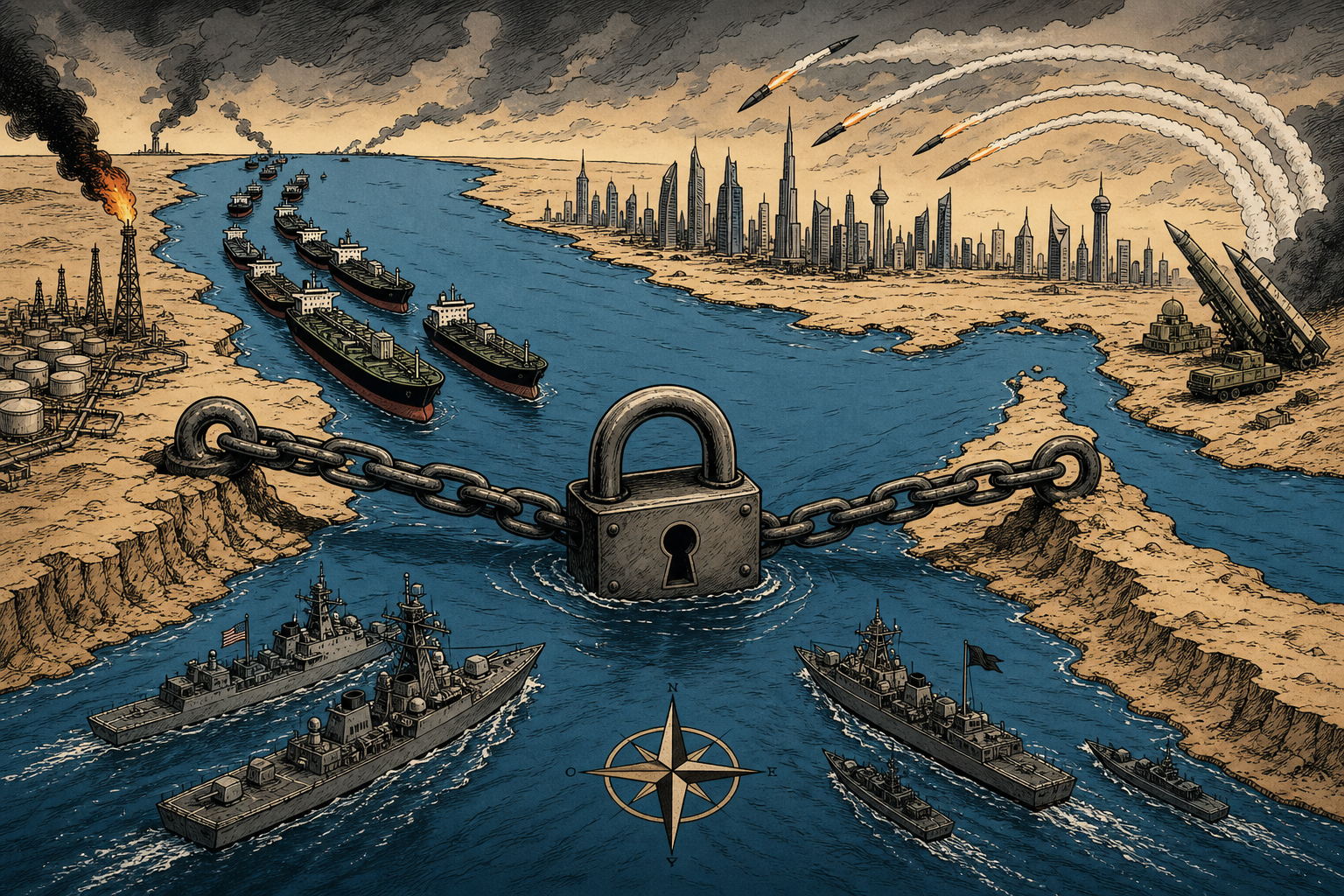 Three Nights, 300 Targets: Iran Shuts Hormuz, Sprays Missiles Across Five Nations