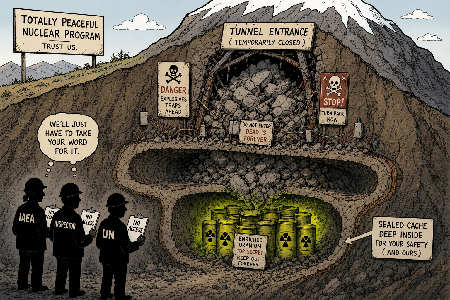 Iran Booby-Trapped the Tunnels to Its Enriched-Uranium Cache, U.S. Intelligence Says