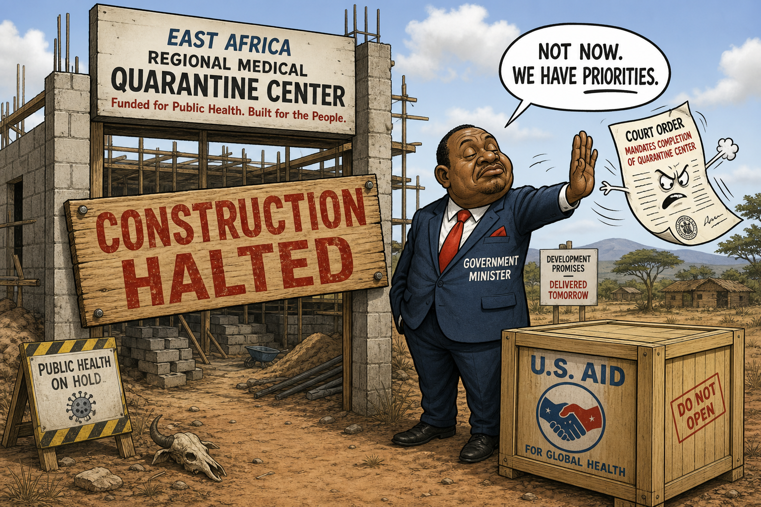 A Kenyan Court Told the Health Minister to Stop Building a US Ebola Camp. He Kept Building.