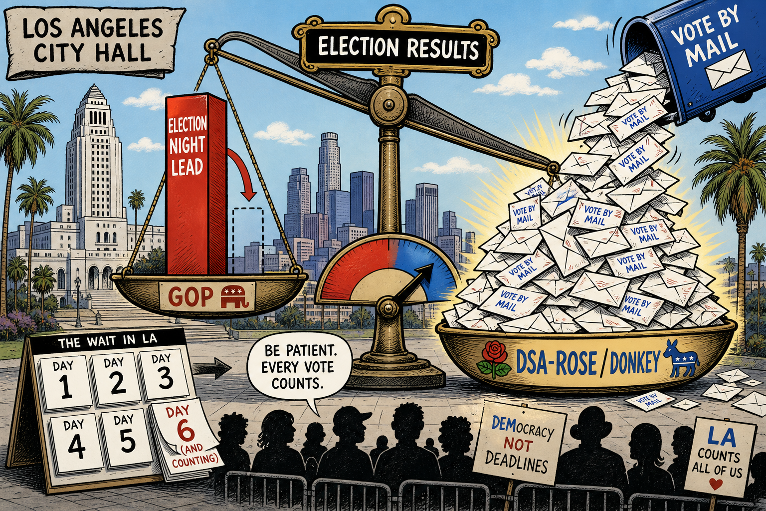 A Republican Led the L.A. Mayor's Race on Election Night. A Week of Mail Ballots Erased Him.