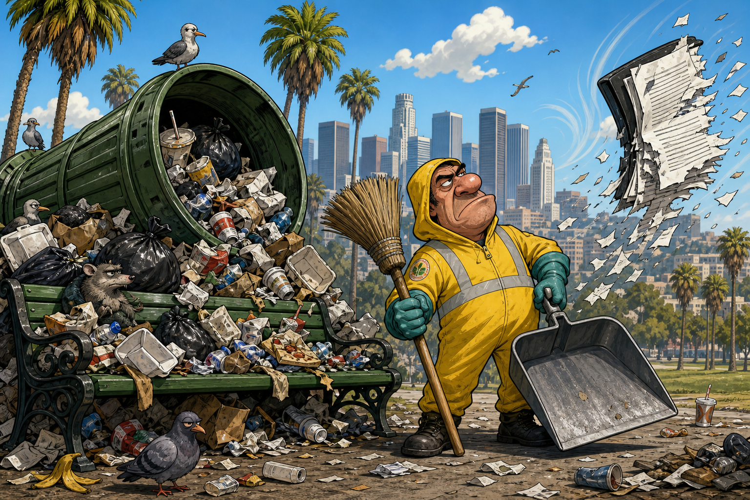 Los Angeles Hauled 13 Million Pounds of Trash and Human Waste Out of One Park in 2025. A Week After the Mayor's Cleanup Event, It Was Filthy Again.