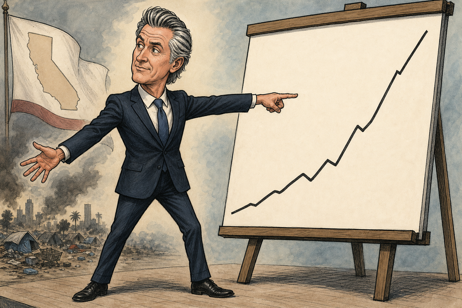 Gavin Newsom Blamed Trump for Housing Costs. His Own Chart Shows the Spike Happened Under Biden.