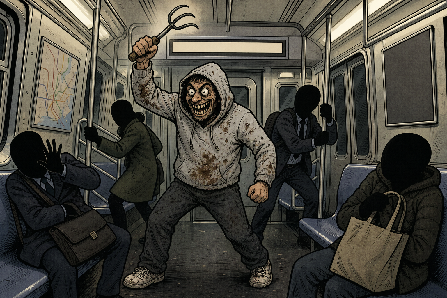 He Swung a Garden Tool at a Stranger on the A Train. Nobody's Been Arrested.