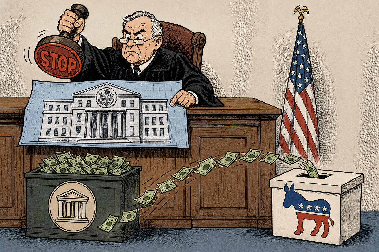 A Federal Judge Blocked the FBI's Reagan Building Move — FEC Records Show Over $5,100 in His Own Democratic Donations