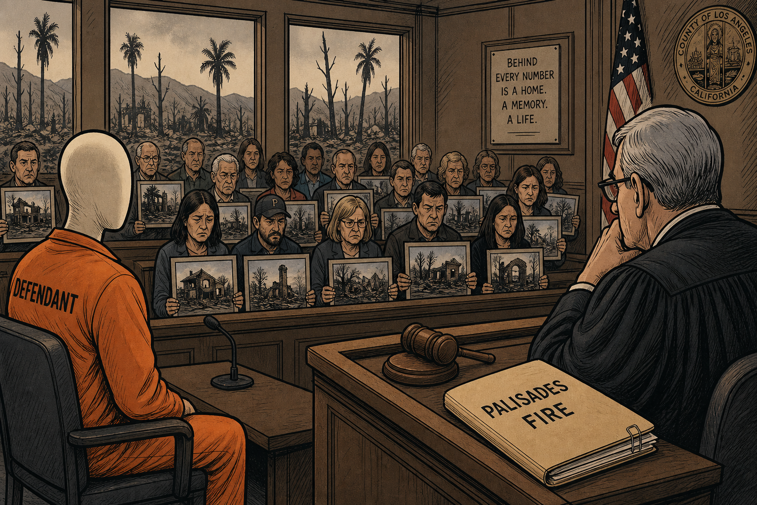 He Watched Them Describe the Fire: Accused Palisades Arsonist Faces His Alleged Victims as the Trial Opens