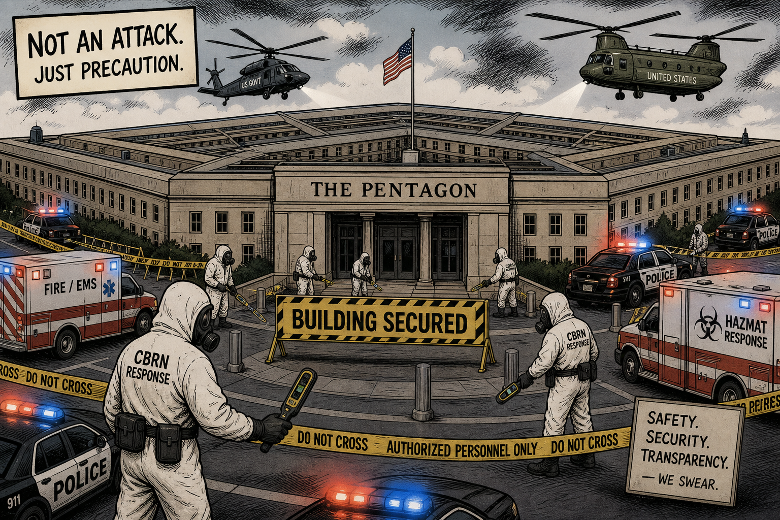 Hazmat Teams Sweep the Pentagon After a Lockdown. A Sensor Cried Anthrax.