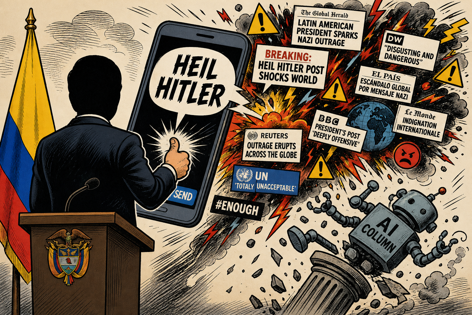 A Sitting President Tweeted a Nazi Salute at a Newspaper Column. Then the ADL Answered.