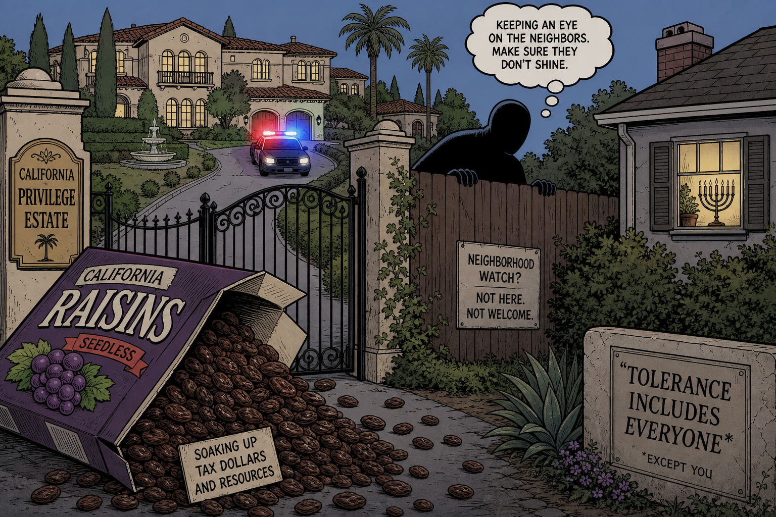 A California Raisin Heir Was Arrested After an Alleged Antisemitic Terror Campaign Against His Rabbi Neighbor