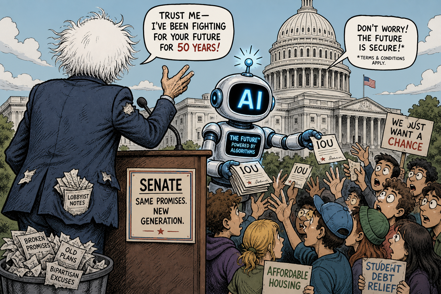 Bernie Sanders Wants to Seize Half of America's Top AI Companies. Young Voters Love It.