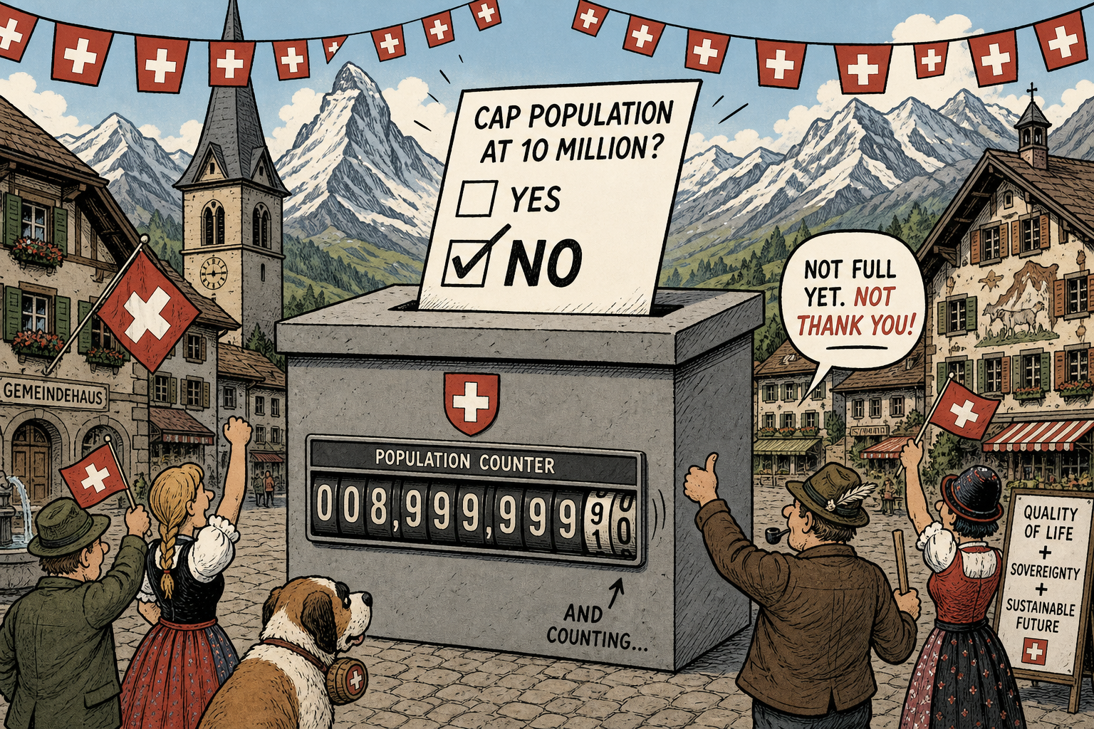 Swiss Voters Reject a Proposal to Cap the Country's Population at 10 Million