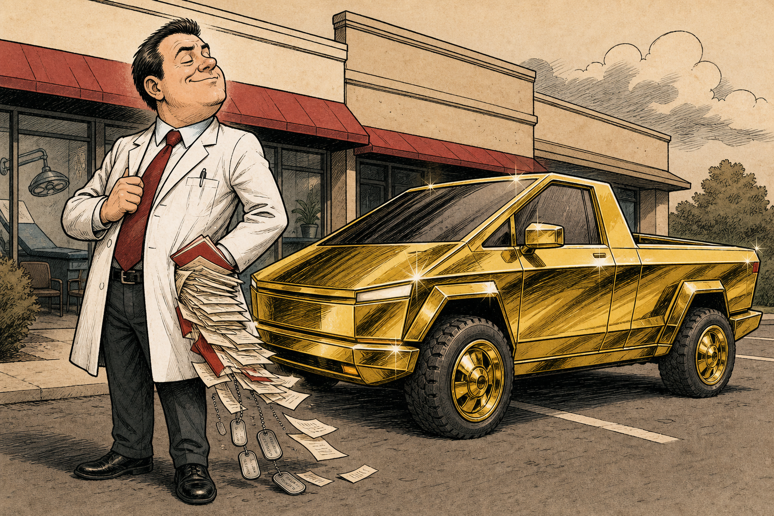 He Posed as a Doctor and Billed the Military $26 Million for Fake Therapy. A Federal Jury Just Convicted Him. He Spent the Money on a Gold Cybertruck.