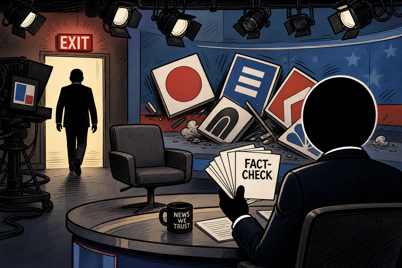 Trump Walks Off 'Meet the Press,' Brands NBC, ABC, CBS and CNN 'Crooked'
