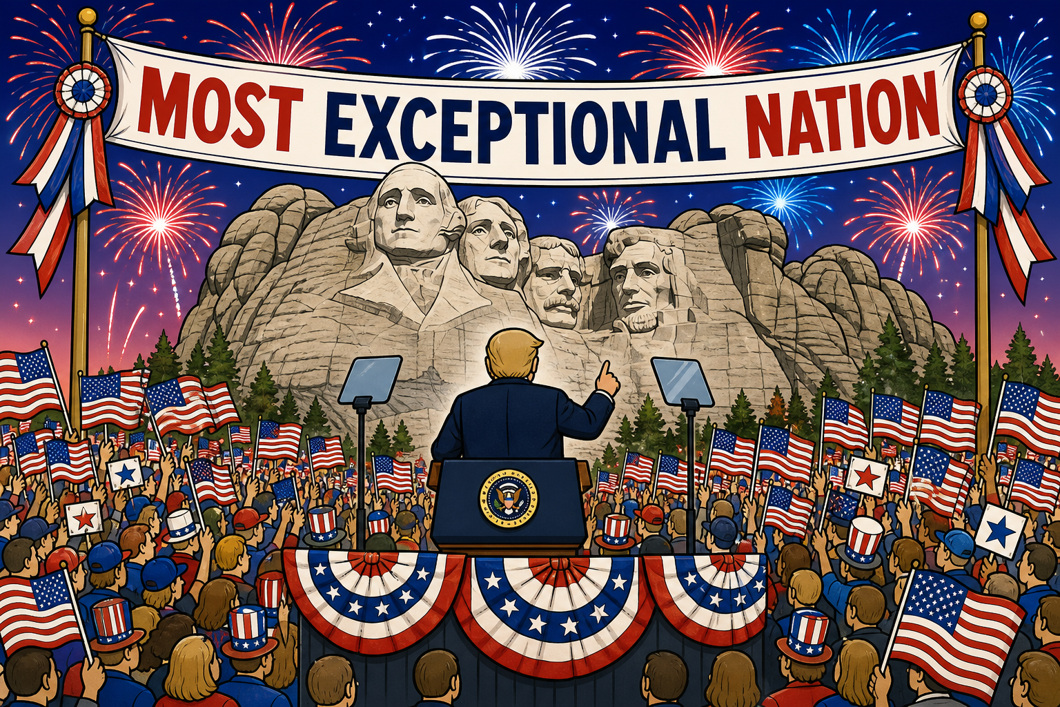 At Mount Rushmore, Trump Hails 'the Most Exceptional Nation' — and Warns of a 'Communist Menace'