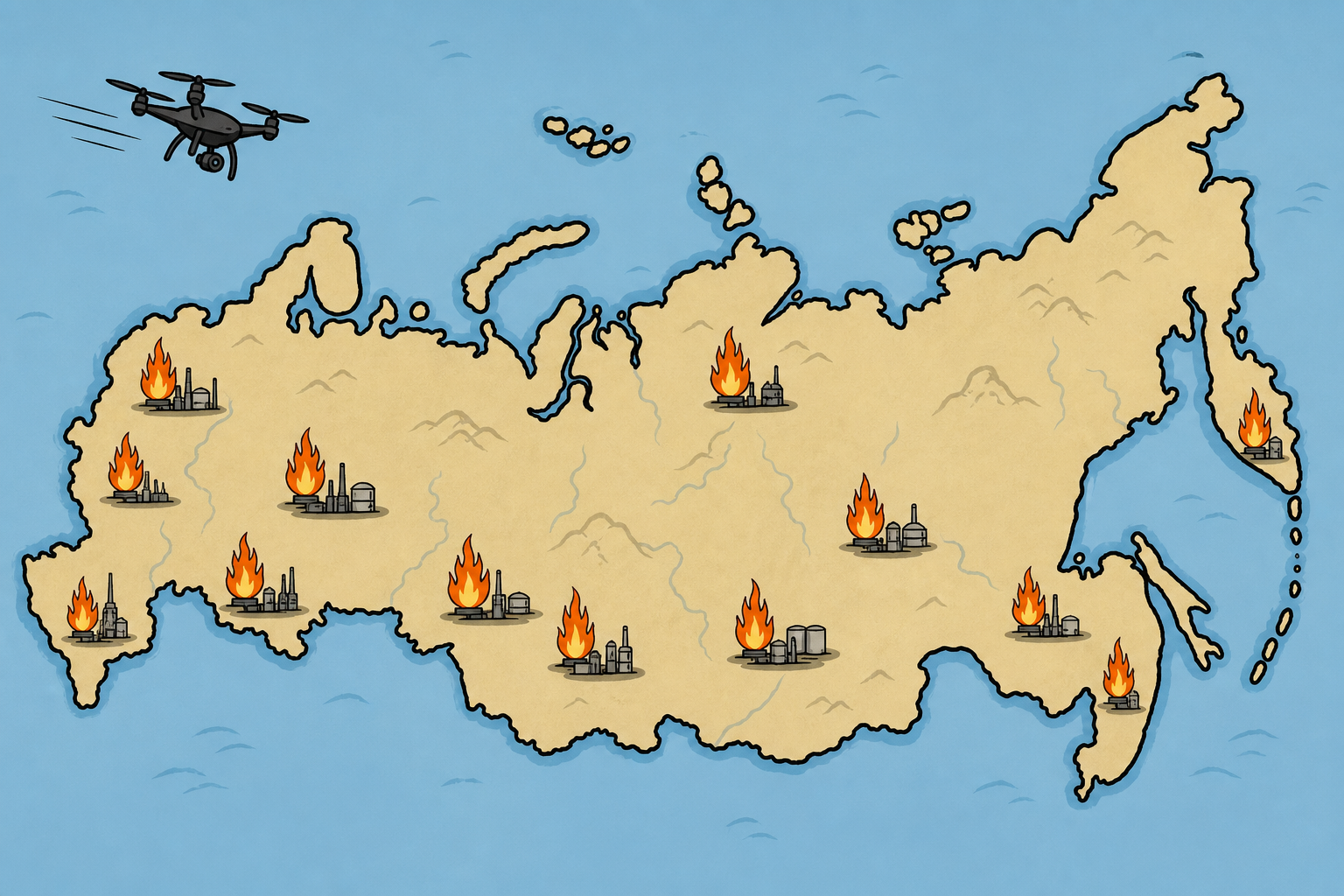 Ukraine Has Now Hit Every One of Russia's Largest Refineries. Here's the Six-Month Map — and the Bill.