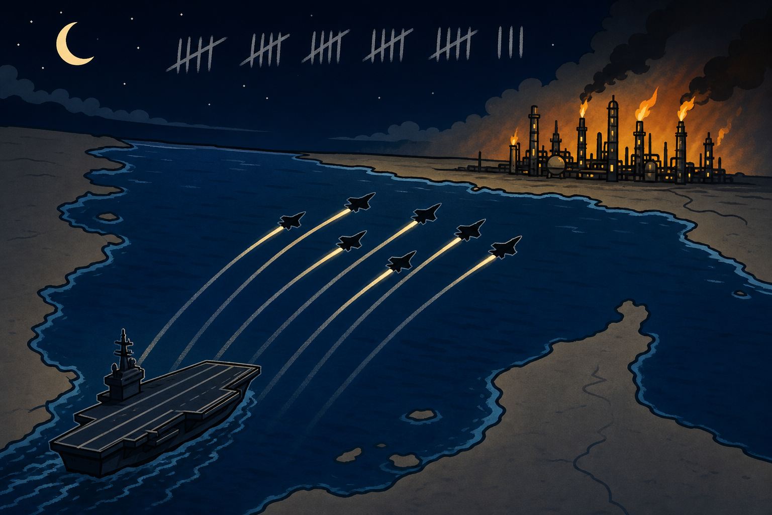 US Strikes Hit Iran for a Seventh Consecutive Night. Tehran Threatens 'Full-Scale Offensive Operations.'