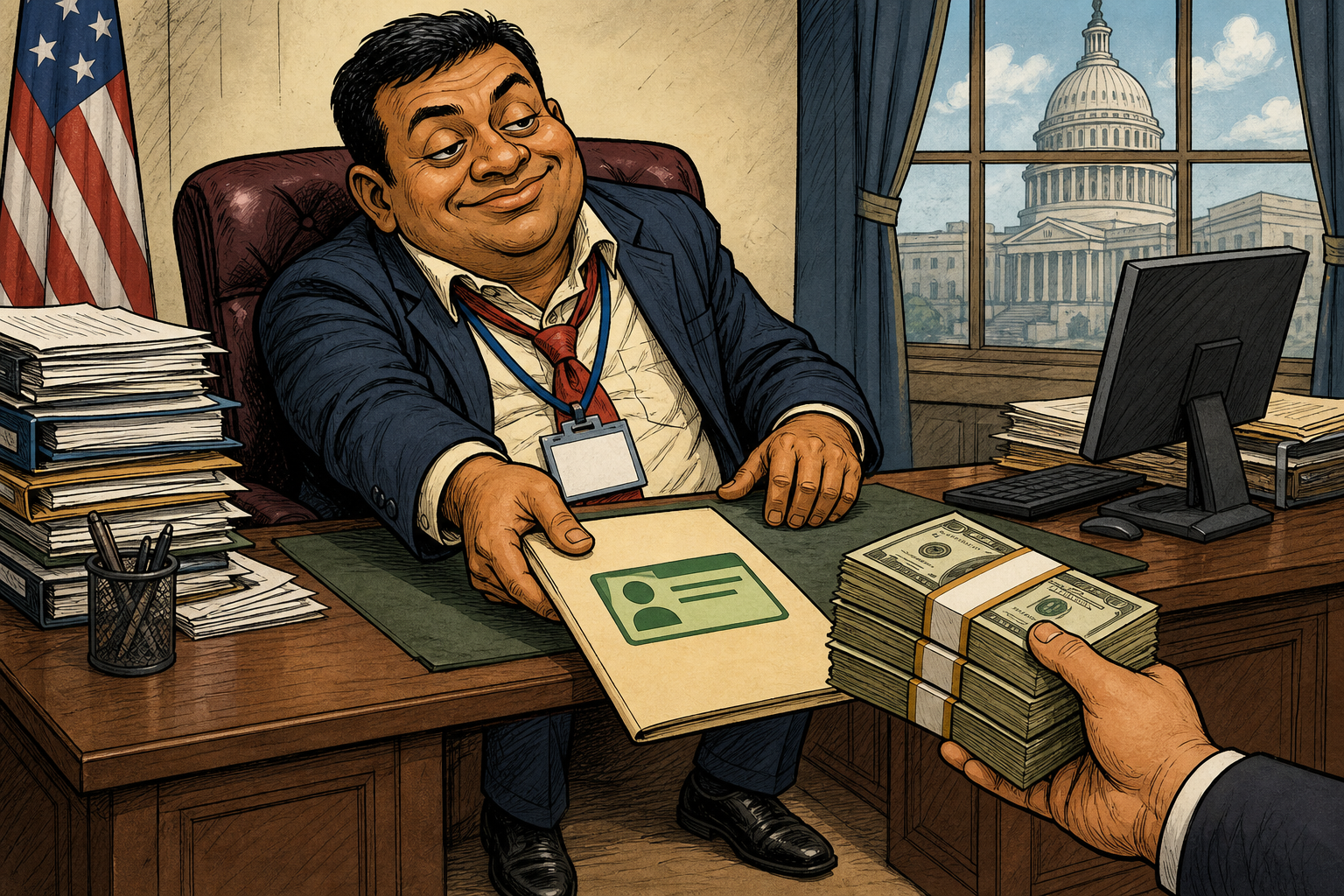 A Senior USCIS Officer Allegedly Sold Green Cards and Citizenship for Cash. Nearly $960,000 of It, Mostly on Biden-Era USCIS's Watch.
