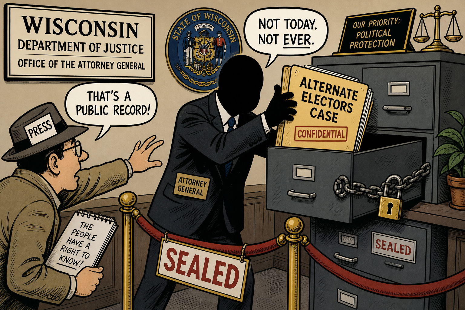 Wisconsin's Democratic AG Wants To Seal Court Docs in the State's Fake-Electors Case